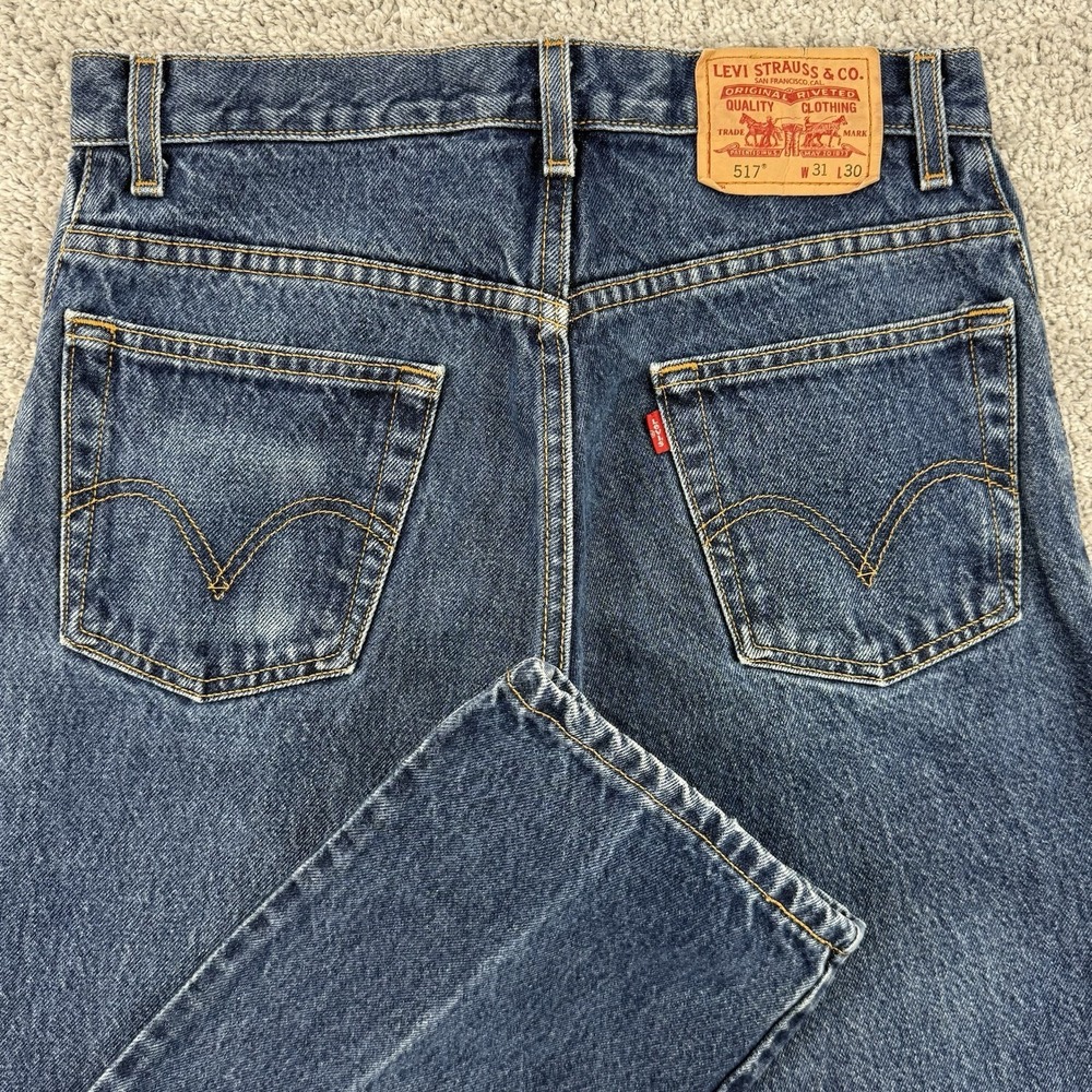 Vintage Y2K Levi's 517 Jeans Men's 31x30 Boot Cut Western Cowboy